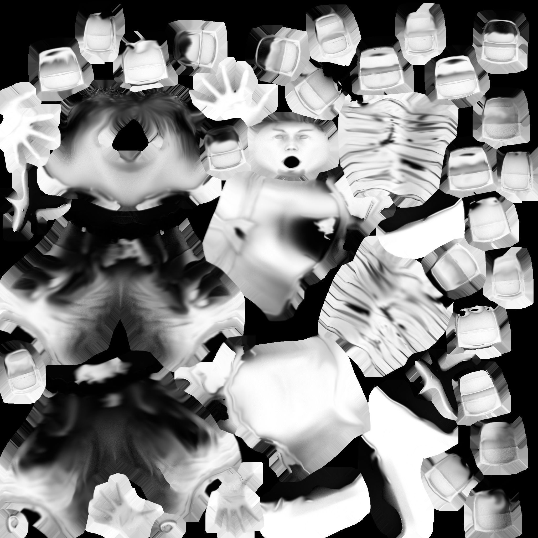 samurai game lowpoly Low-poly 3D model_13