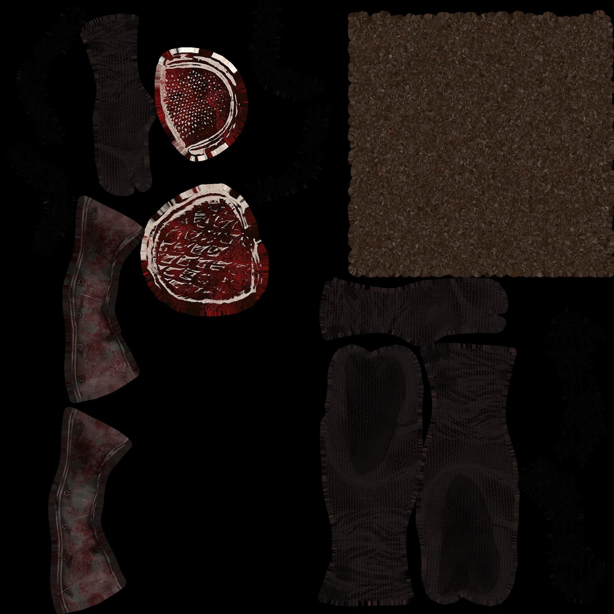 samurai game lowpoly Low-poly 3D model_3