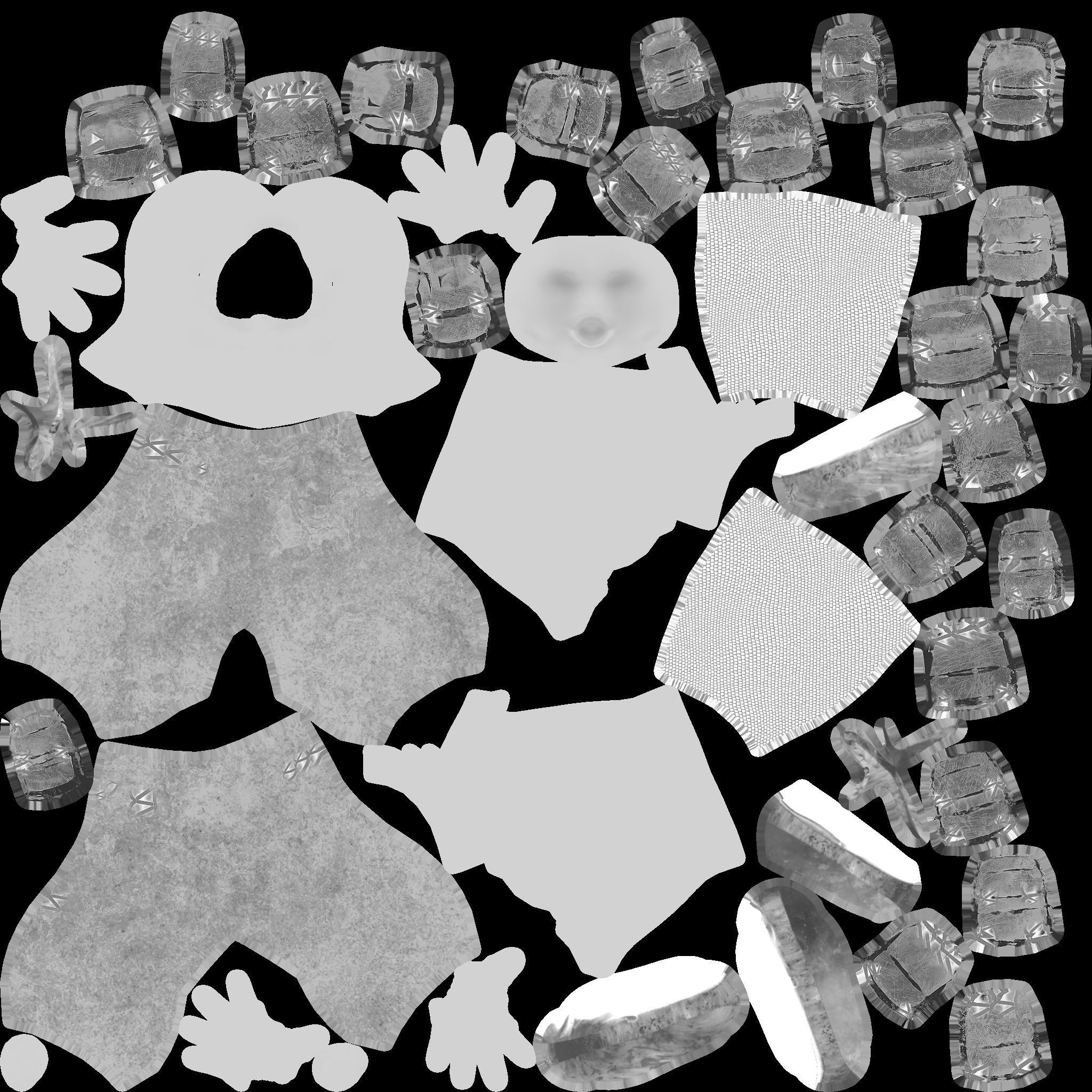 samurai game lowpoly Low-poly 3D model_15