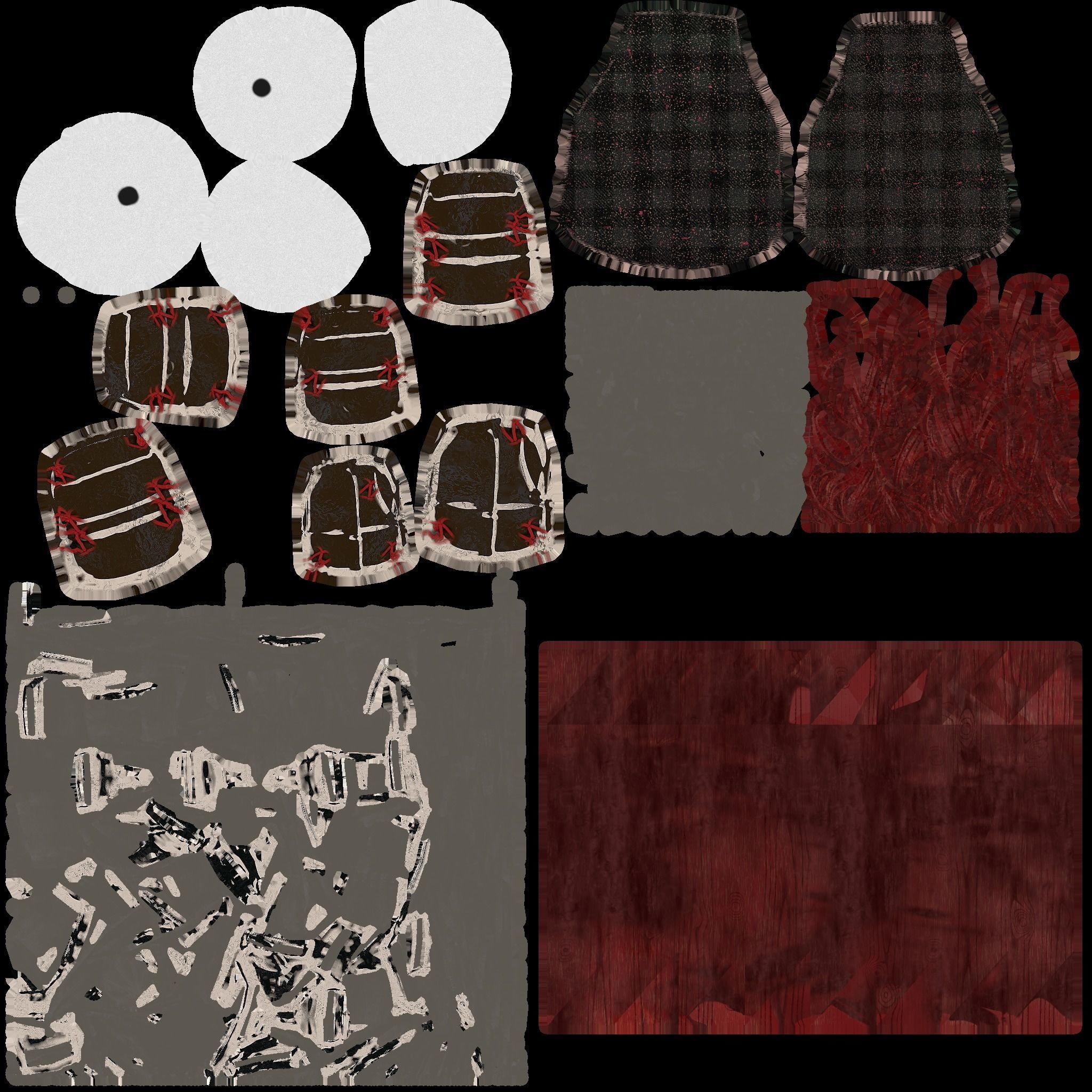 samurai game lowpoly Low-poly 3D model_16