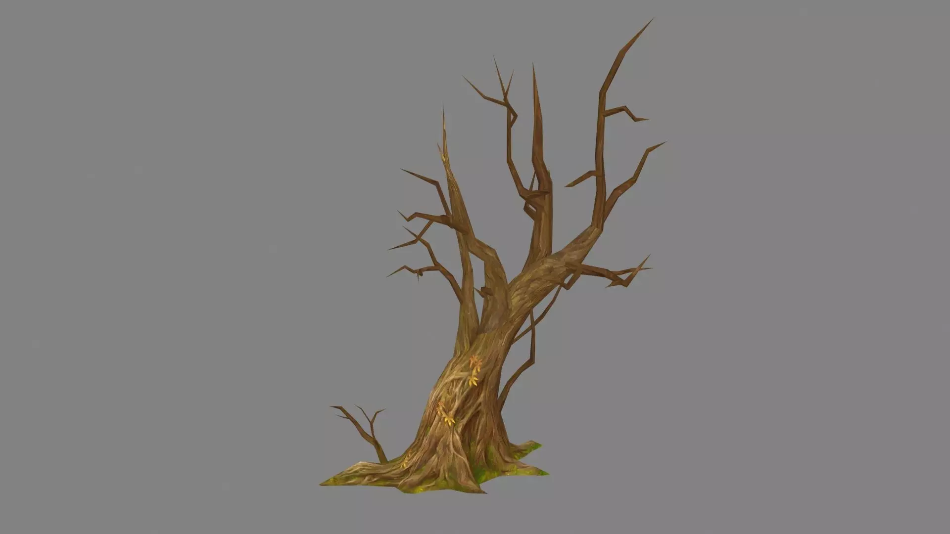 A dead tree - decayed tree - withered tree Low-poly 3D model