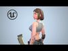Sexy Military Girl - Game Ready 3D model Low-poly 3D model_1