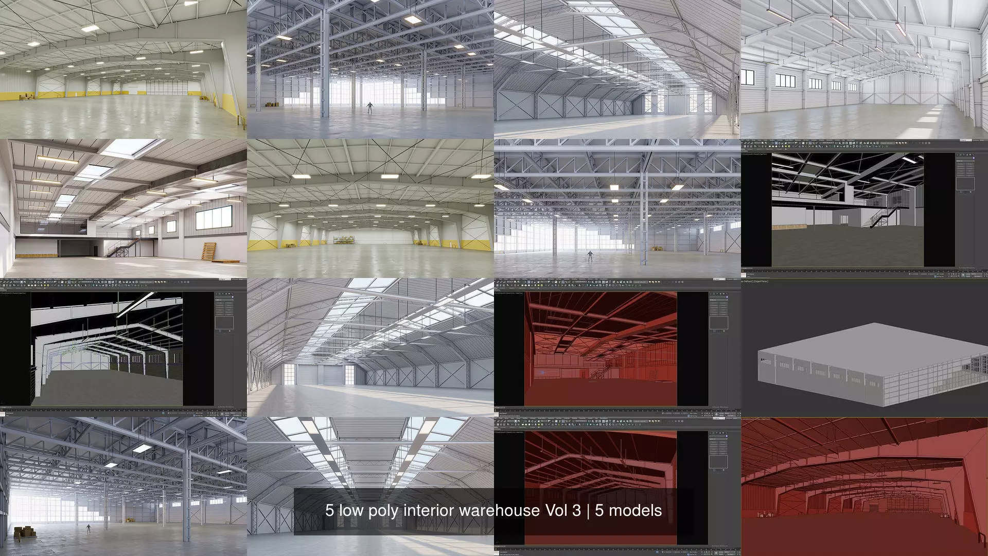 5 low poly interior warehouse Vol 3 3D Model Collection_1