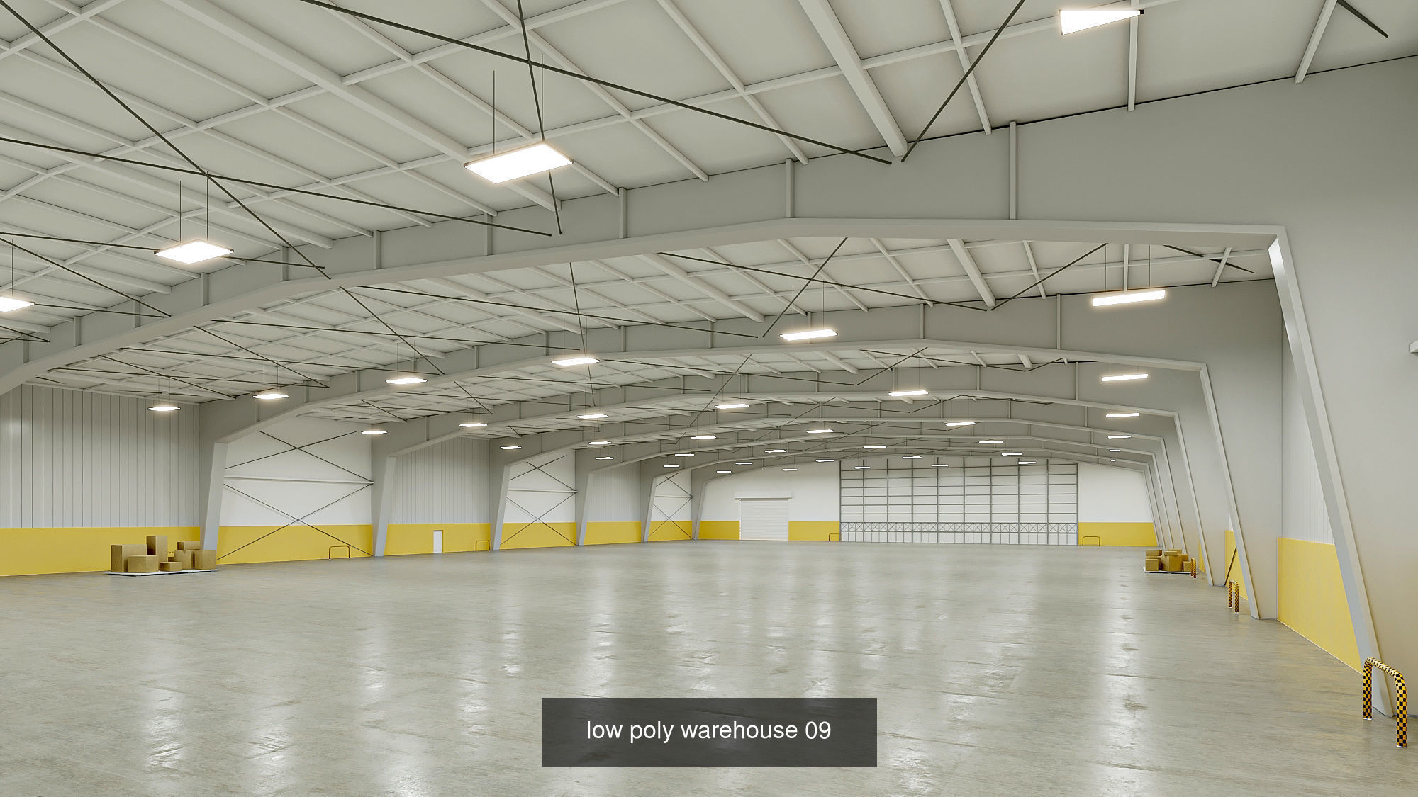 5 low poly interior warehouse Vol 3 3D Model Collection_2