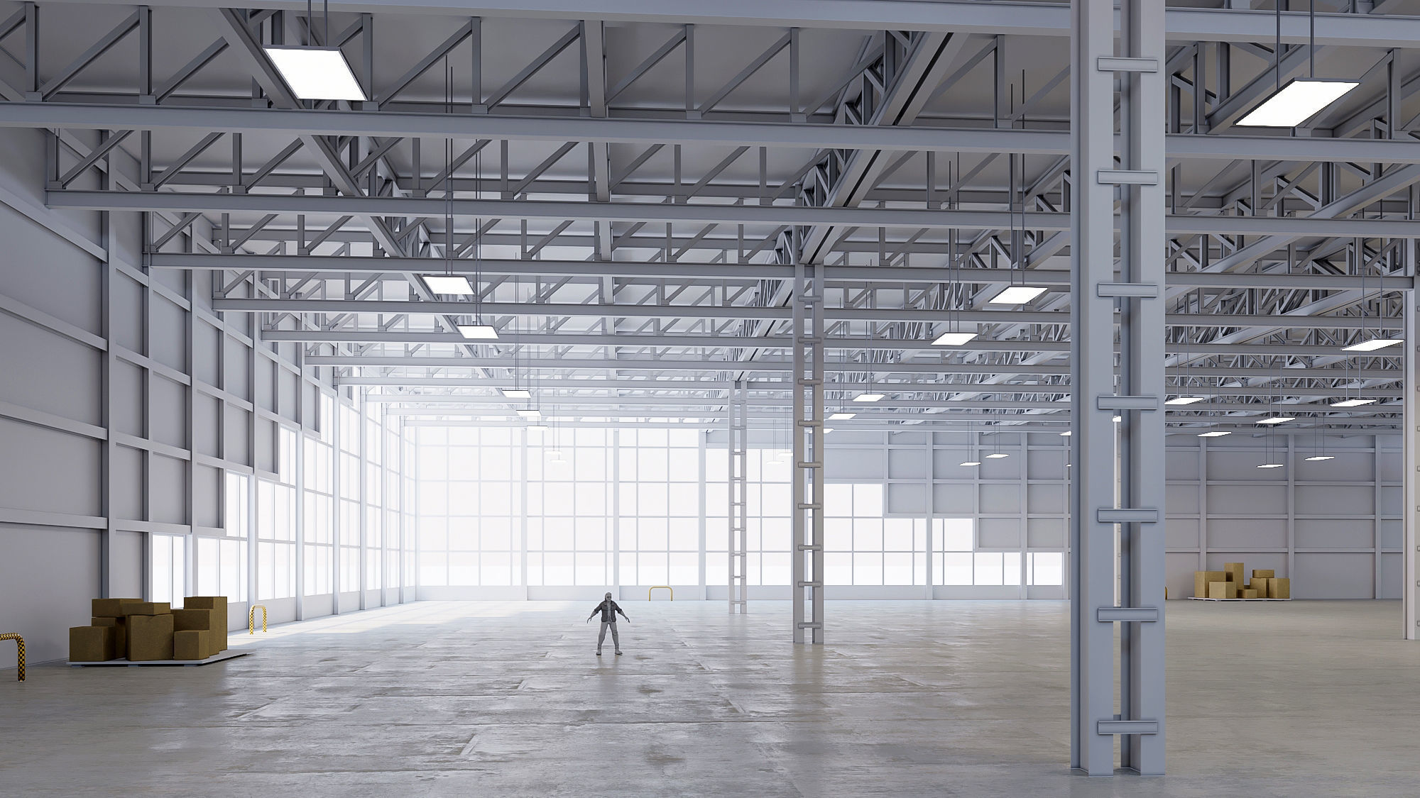 5 low poly interior warehouse Vol 3 3D Model Collection_11