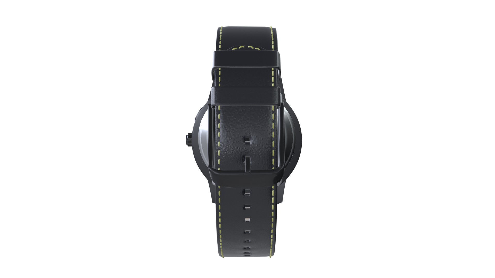 Hybrid Smartwatch with Black Low-poly 3D model_2