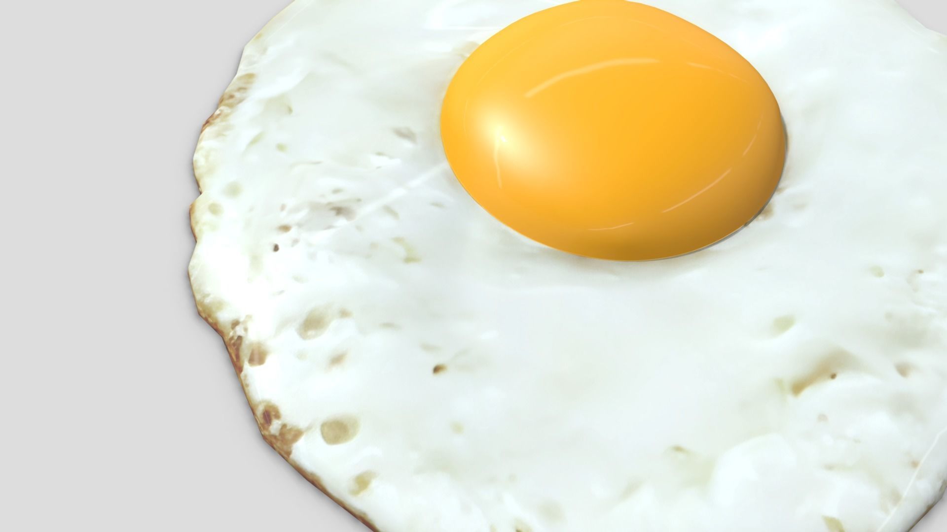 Fried Egg 2 Low-poly 3D model_9