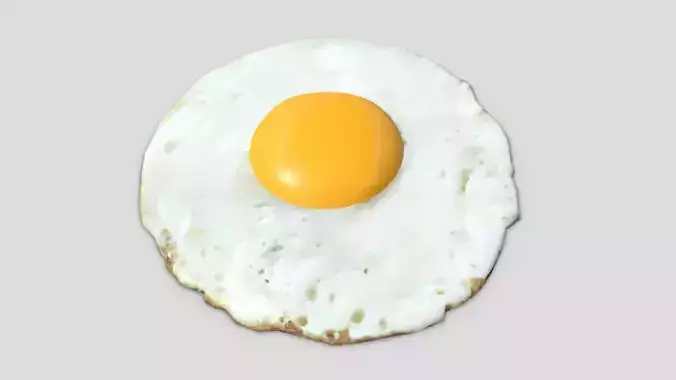 Fried Egg 2 Low-poly 3D model