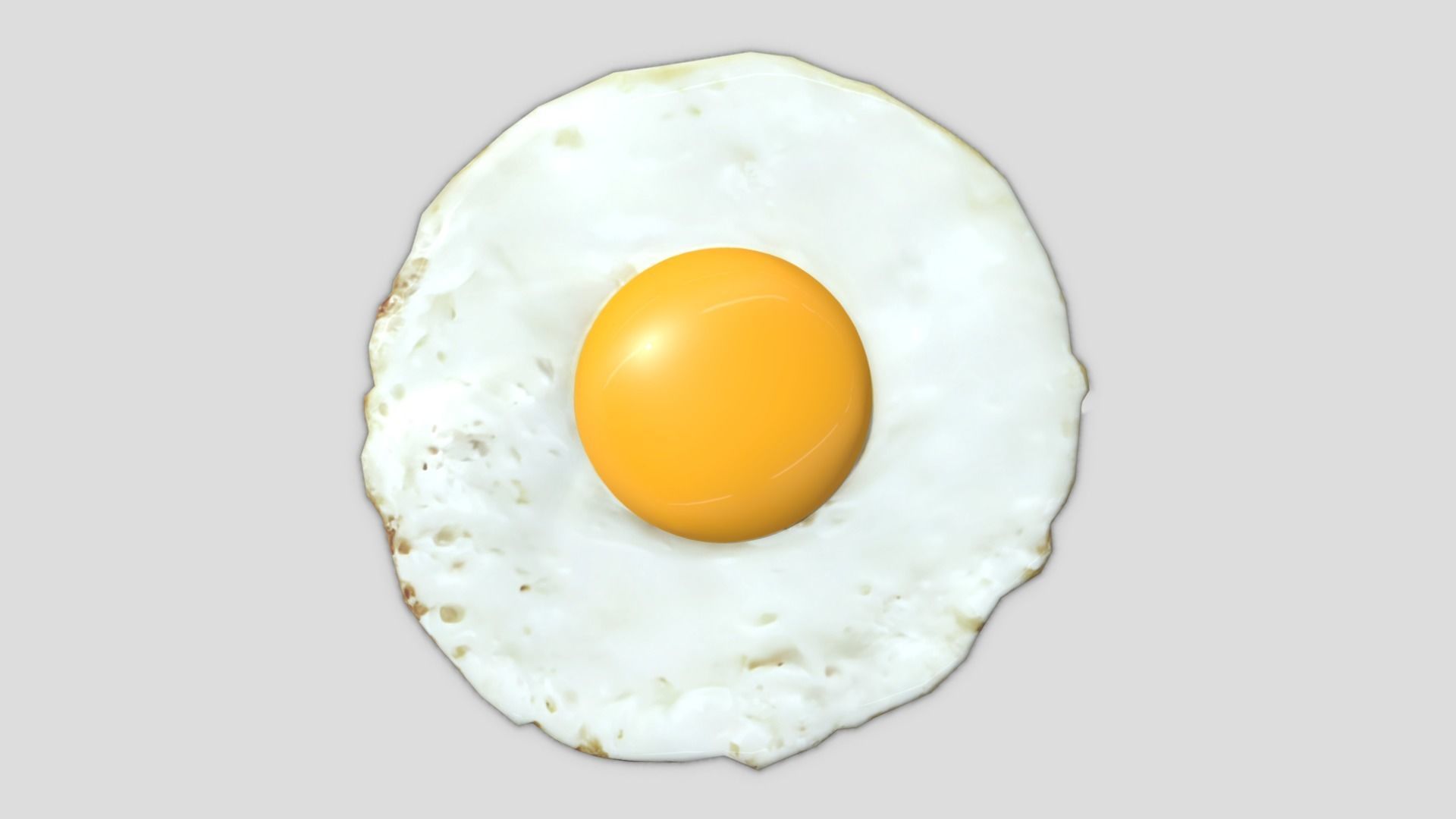 Fried Egg 2 Low-poly 3D model_5
