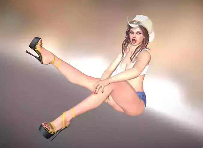 VAQUERITA co DRIVER LITTLE COWGIRL COMPANION OBJ 3D model