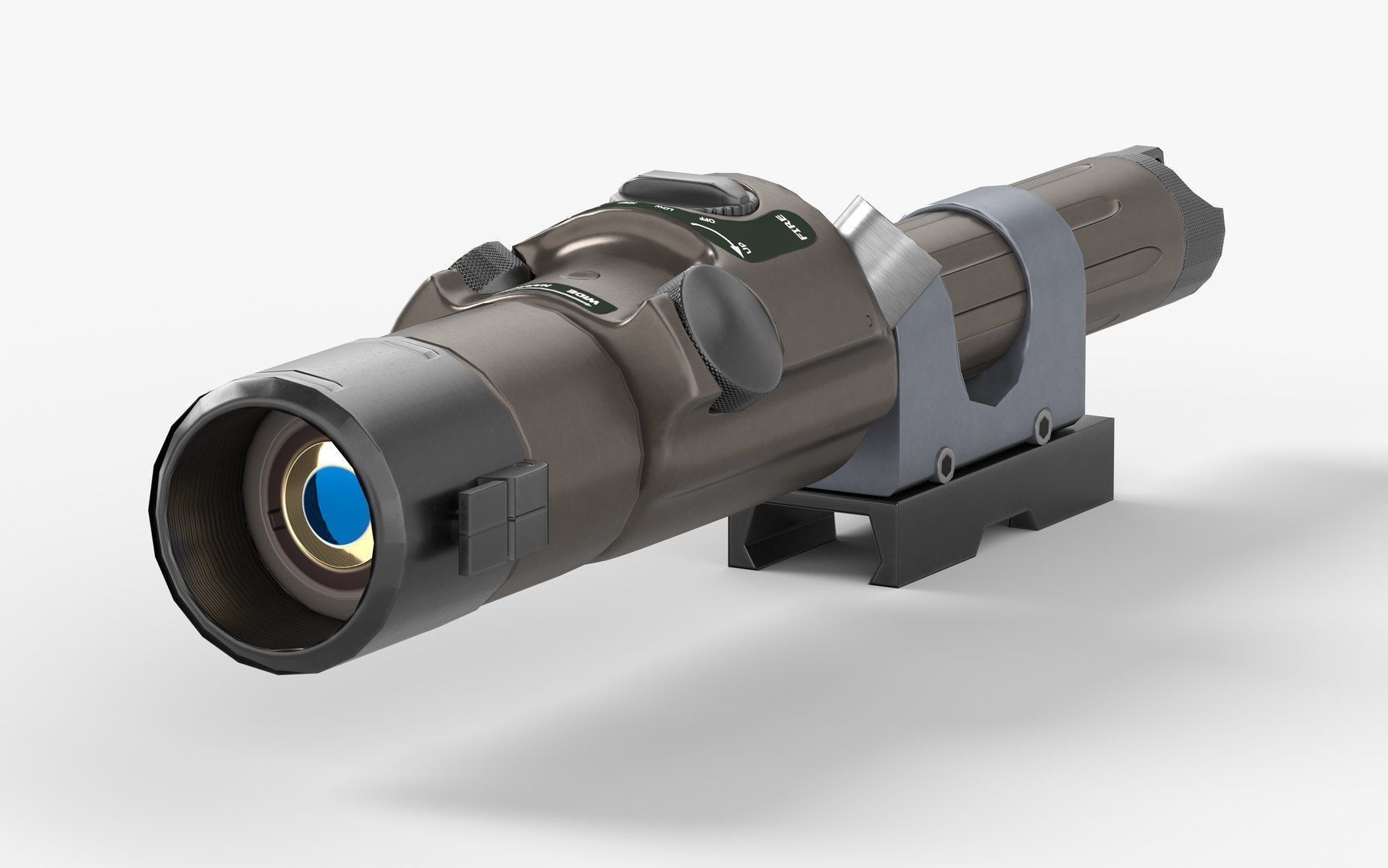 IZLID ULTRA High Power IR Laser LODs Game Ready Low-poly 3D model_20