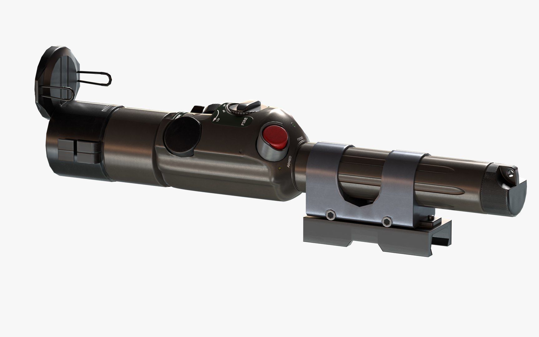 IZLID ULTRA High Power IR Laser LODs Game Ready Low-poly 3D model_14