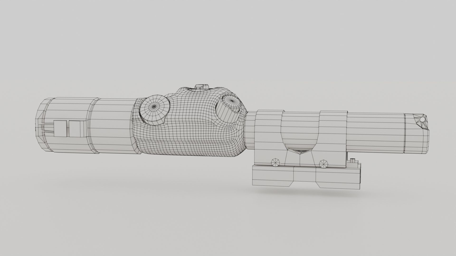 IZLID ULTRA High Power IR Laser LODs Game Ready Low-poly 3D model_21