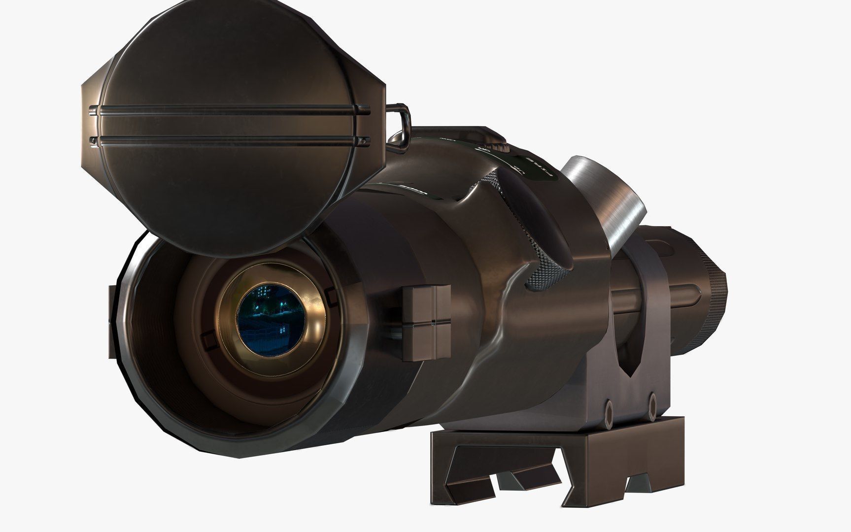 IZLID ULTRA High Power IR Laser LODs Game Ready Low-poly 3D model_26