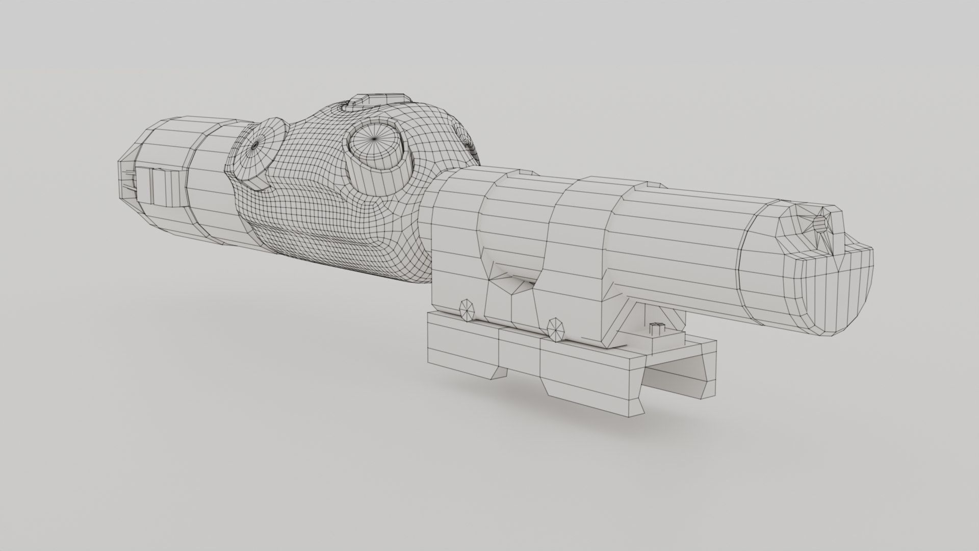 IZLID ULTRA High Power IR Laser LODs Game Ready Low-poly 3D model_27