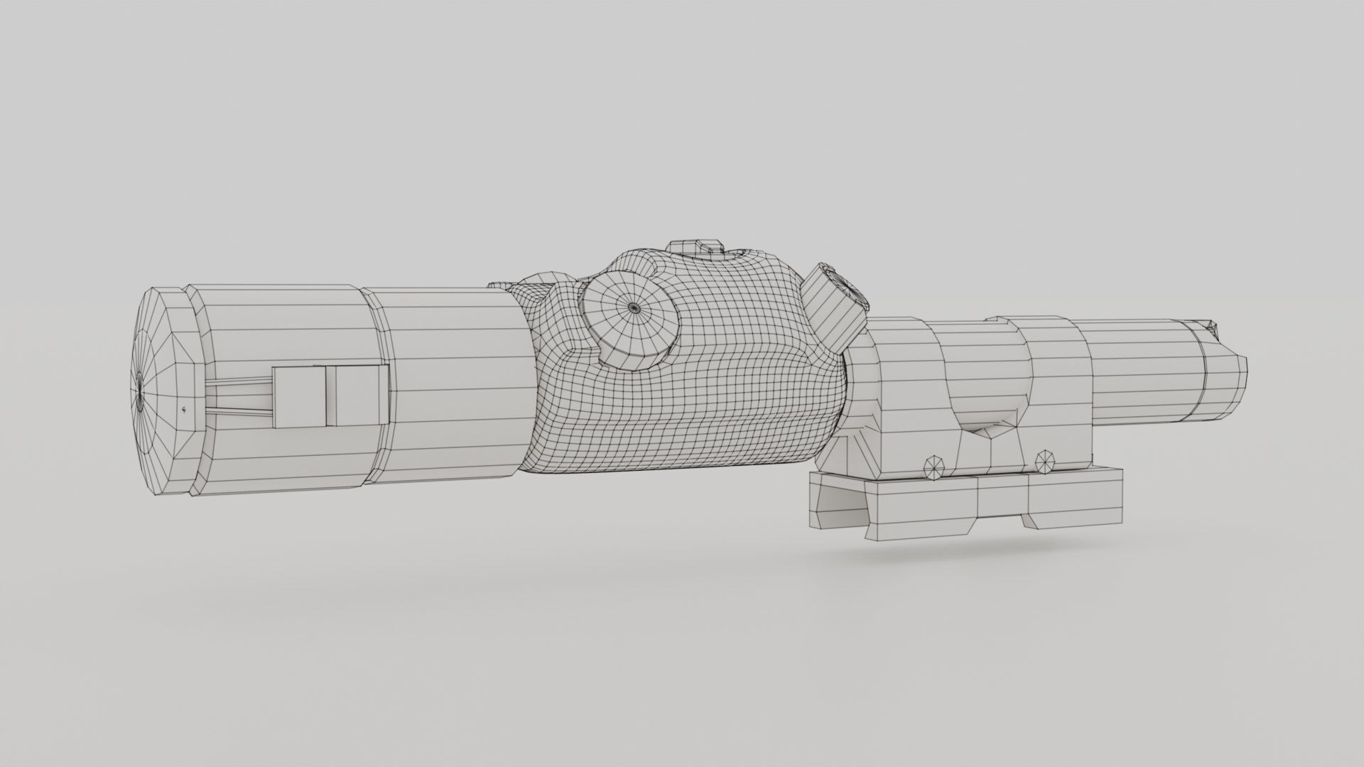 IZLID ULTRA High Power IR Laser LODs Game Ready Low-poly 3D model_23