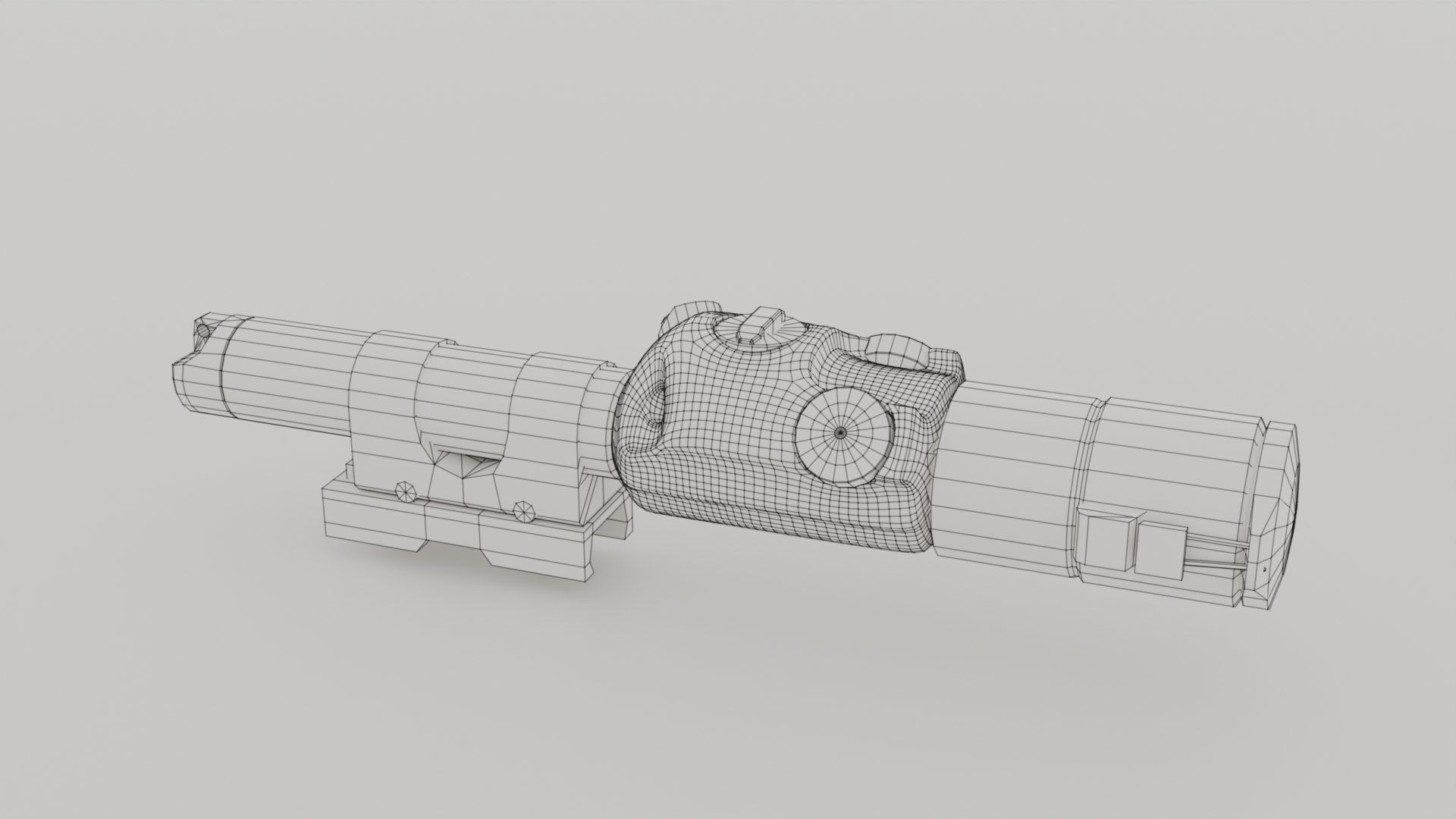 IZLID ULTRA High Power IR Laser LODs Game Ready Low-poly 3D model_22