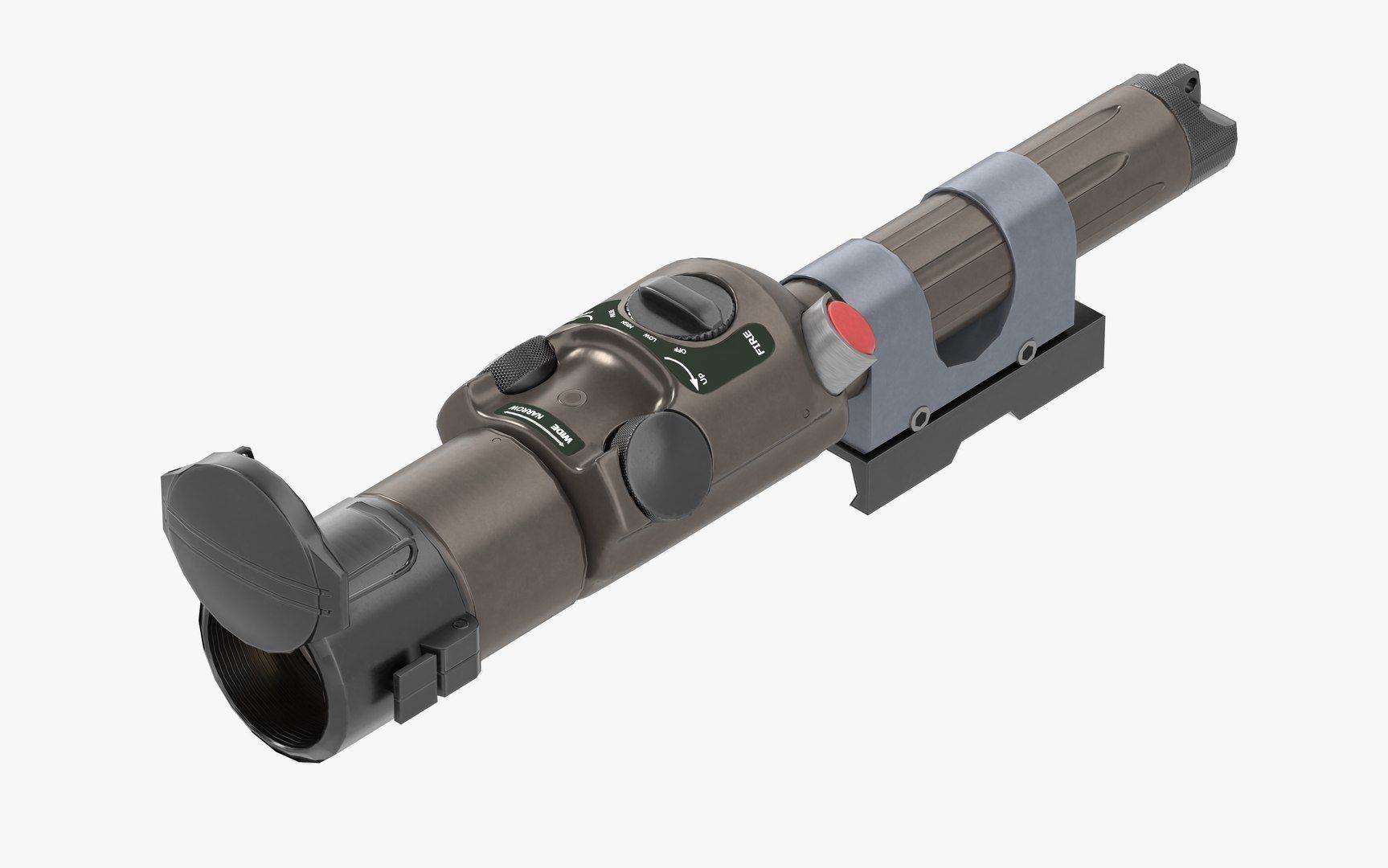 IZLID ULTRA High Power IR Laser LODs Game Ready Low-poly 3D model_15