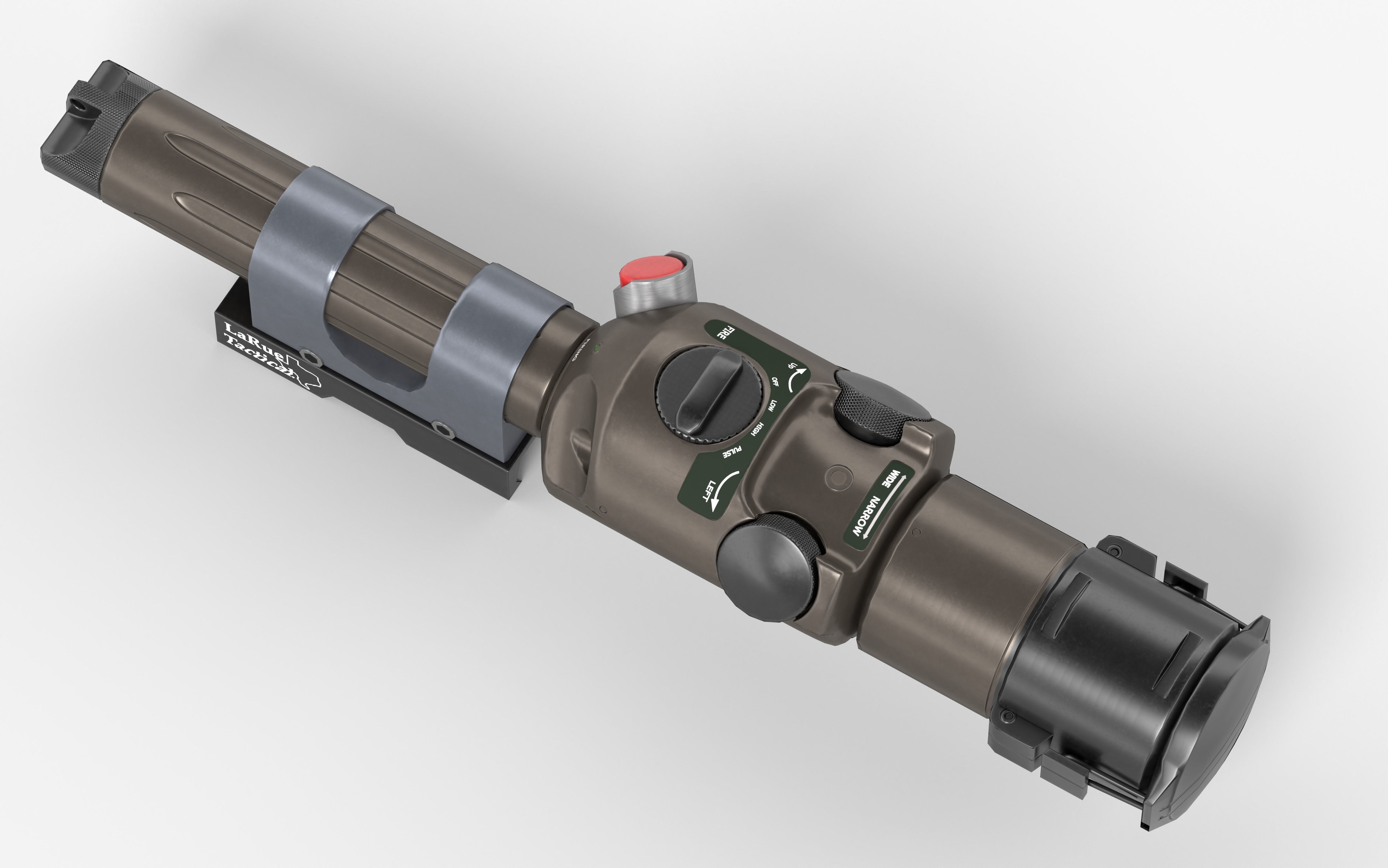 IZLID ULTRA High Power IR Laser LODs Game Ready Low-poly 3D model_2