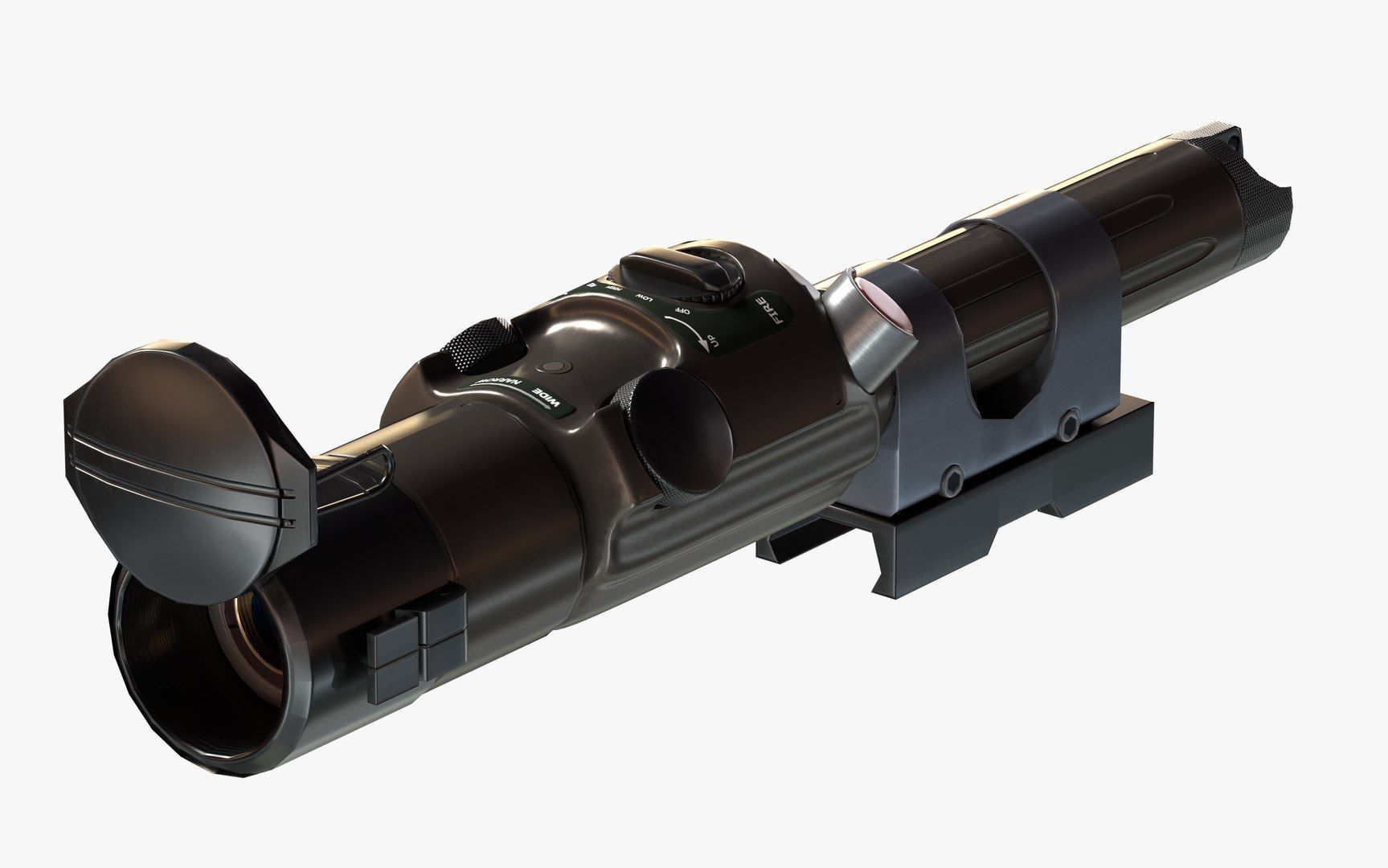 IZLID ULTRA High Power IR Laser LODs Game Ready Low-poly 3D model_24