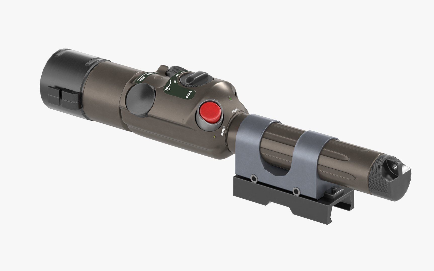 IZLID ULTRA High Power IR Laser LODs Game Ready Low-poly 3D model_8