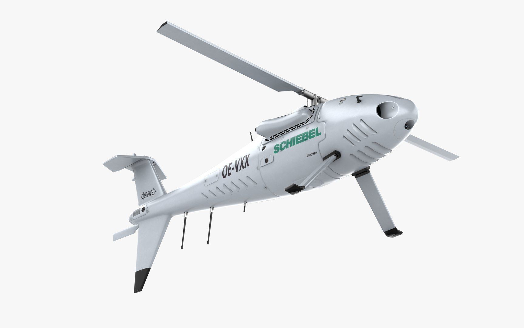 Camcopter S-100 LODs Game Ready Low-poly 3D model_3