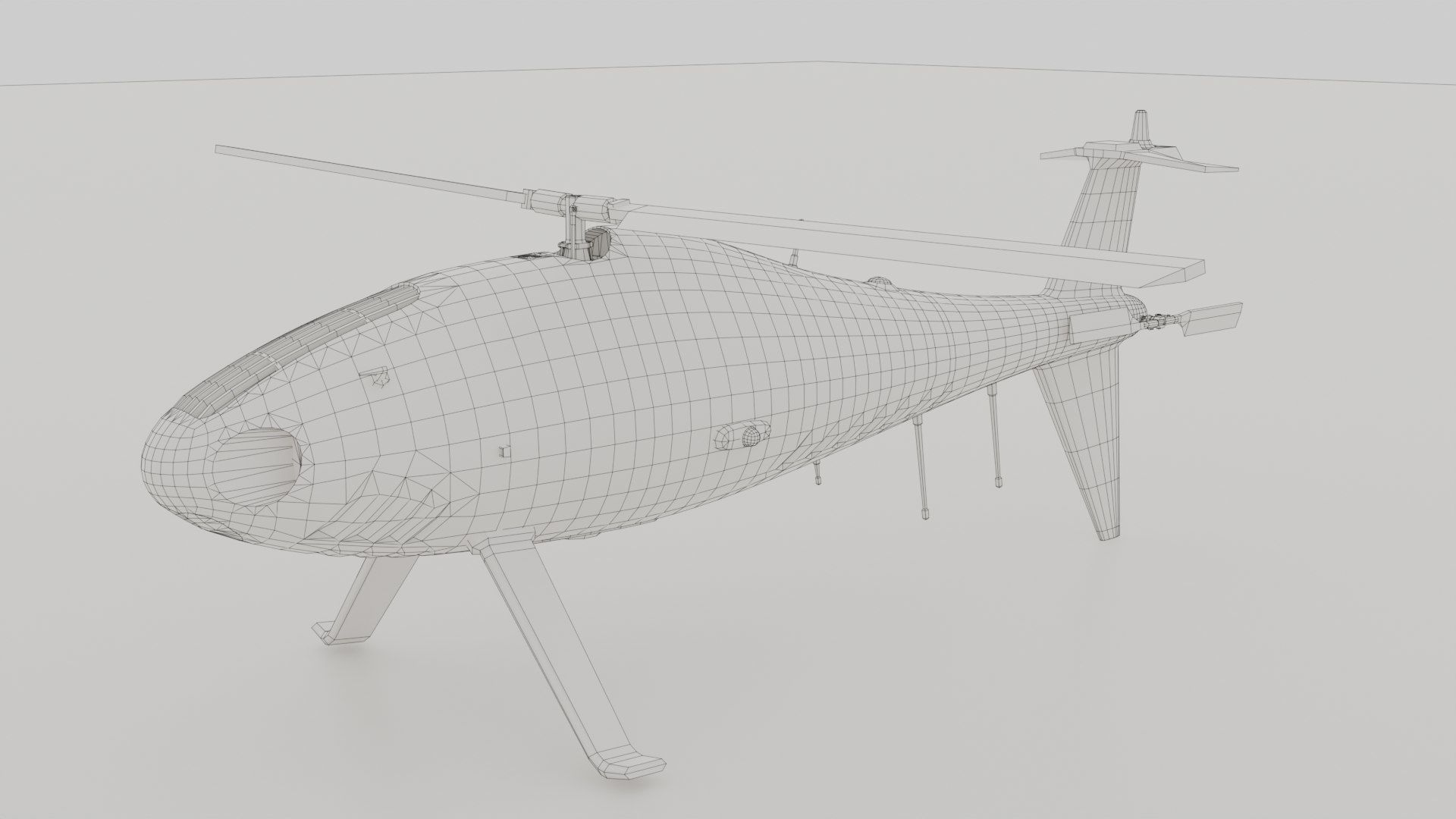 Camcopter S-100 LODs Game Ready Low-poly 3D model_15