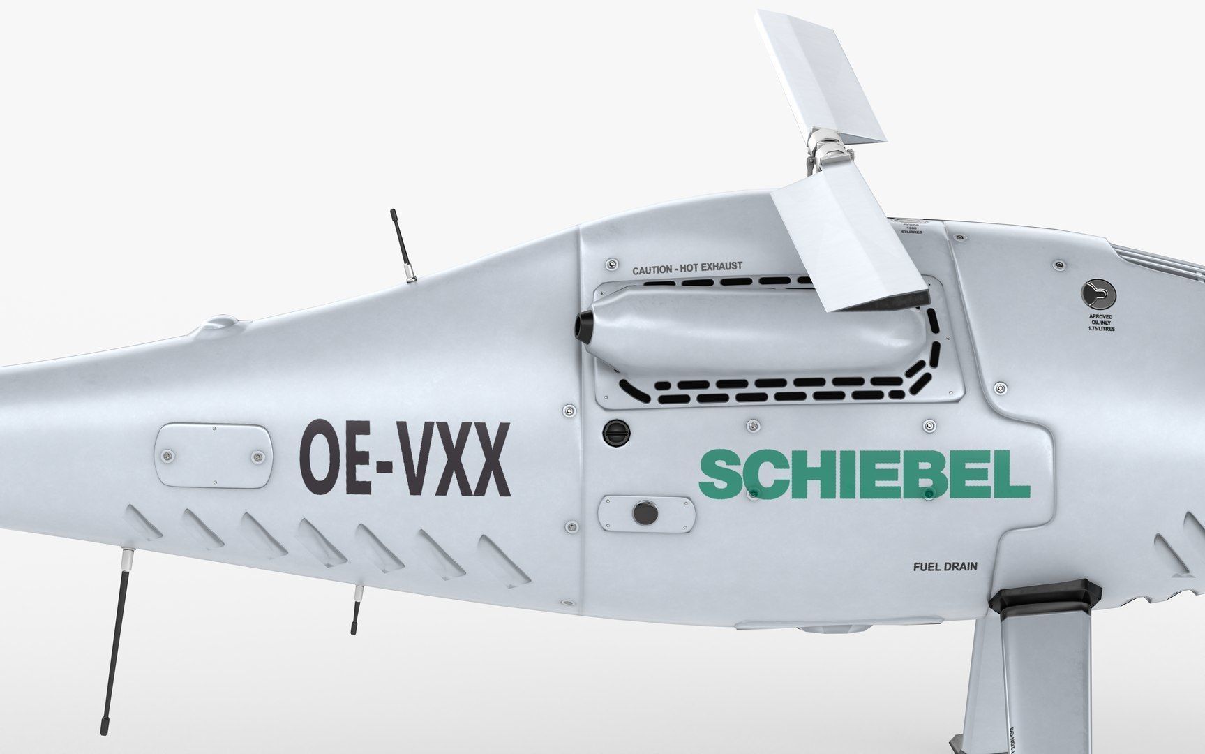 Camcopter S-100 LODs Game Ready Low-poly 3D model_6