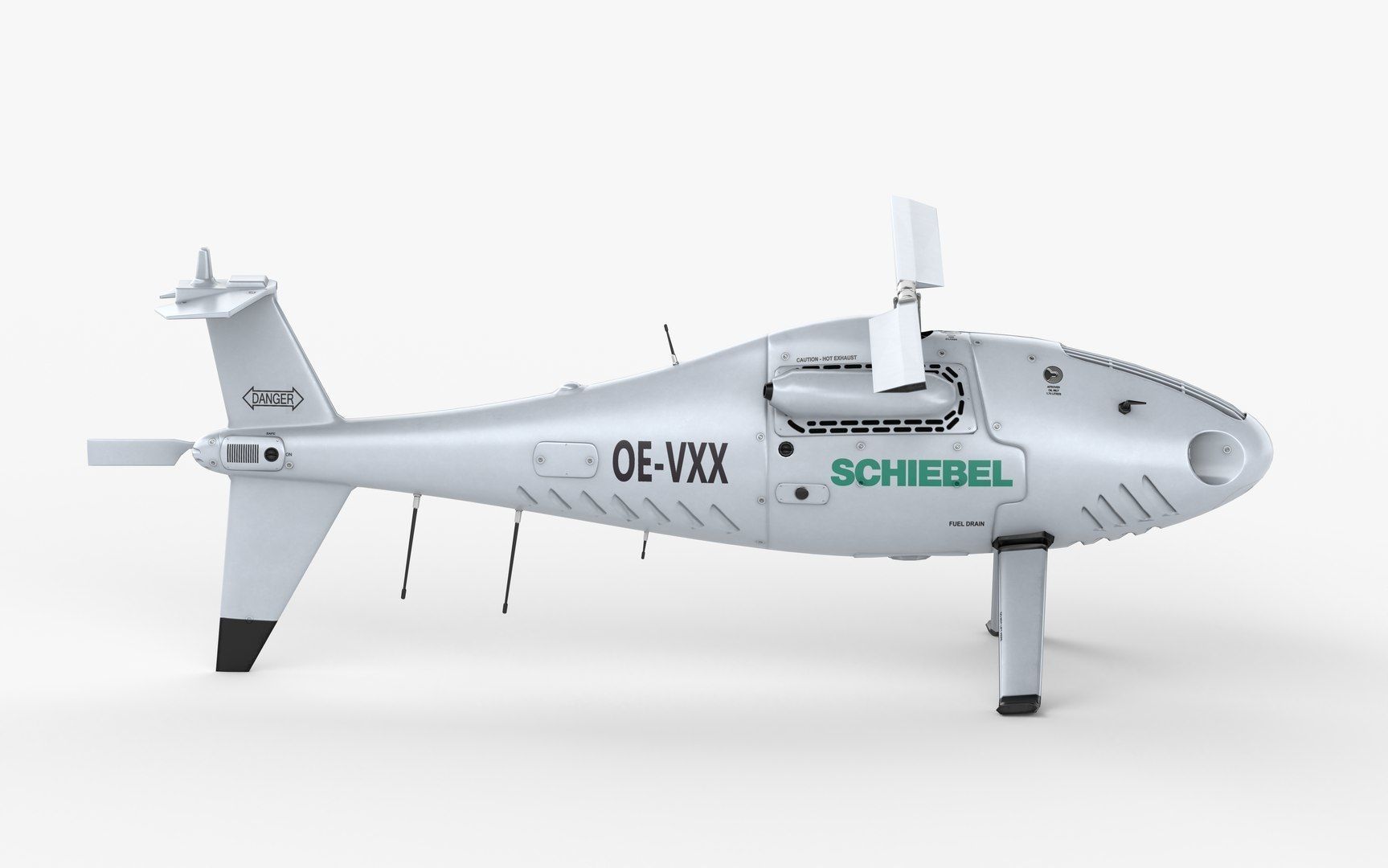 Camcopter S-100 LODs Game Ready Low-poly 3D model_14