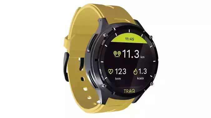 Titan TraQ Cardio - Yellow Low-poly 3D model