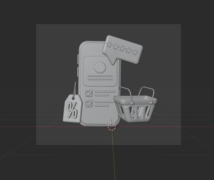 Online Business 3d Illustration  Icon Pack 3D model_48