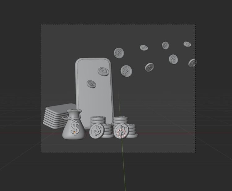 Online Business 3d Illustration  Icon Pack 3D model_43