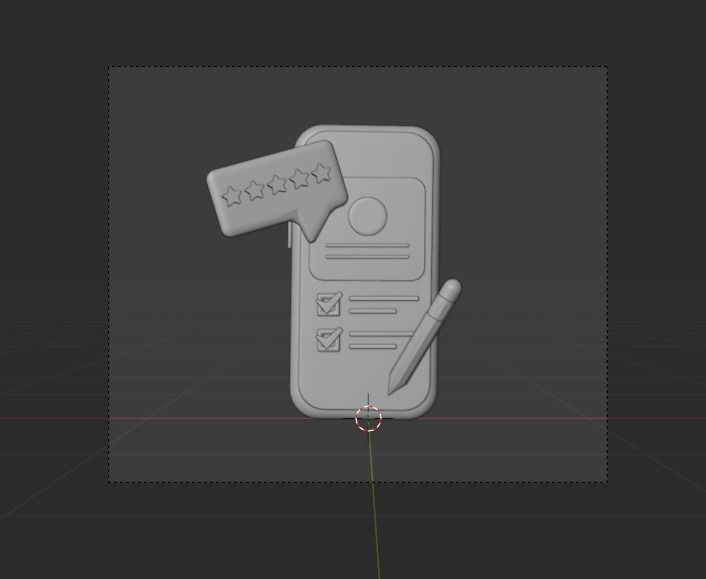 Online Business 3d Illustration  Icon Pack 3D model_27