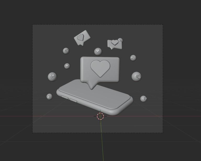 Online Business 3d Illustration  Icon Pack 3D model_50