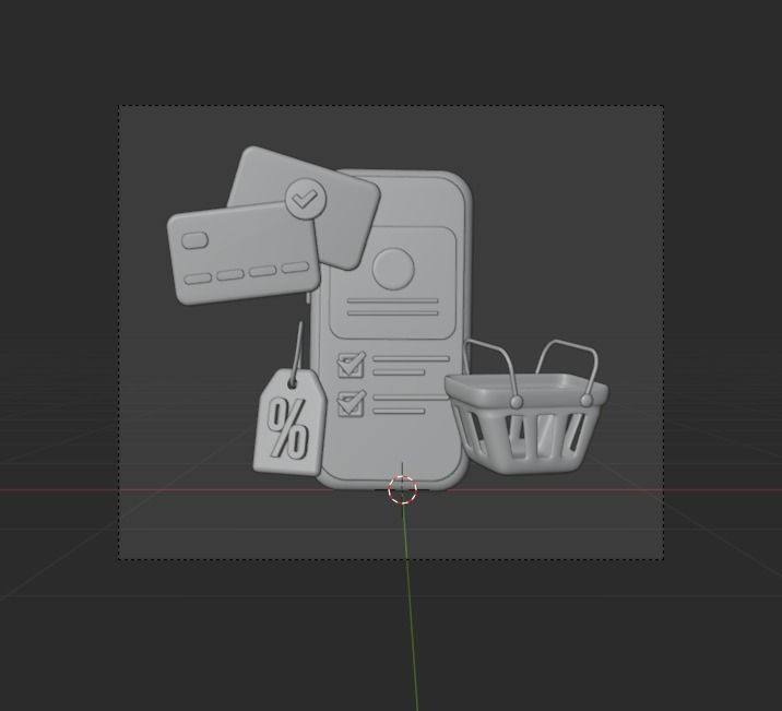 Online Business 3d Illustration  Icon Pack 3D model_21