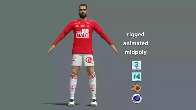 T-Pose Rigged Romain Del Castillo Brest