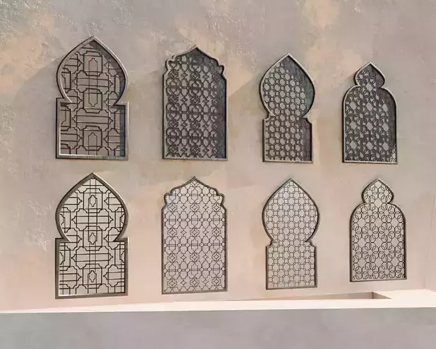 Islamic Window Shaders Patterns