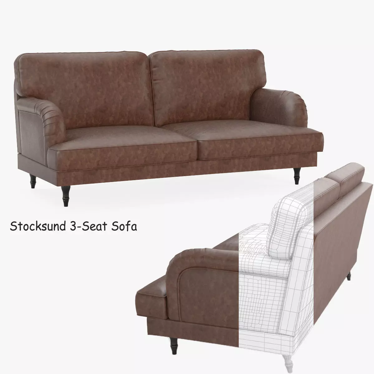 Stocksund 3-Seat Sofa 3D model