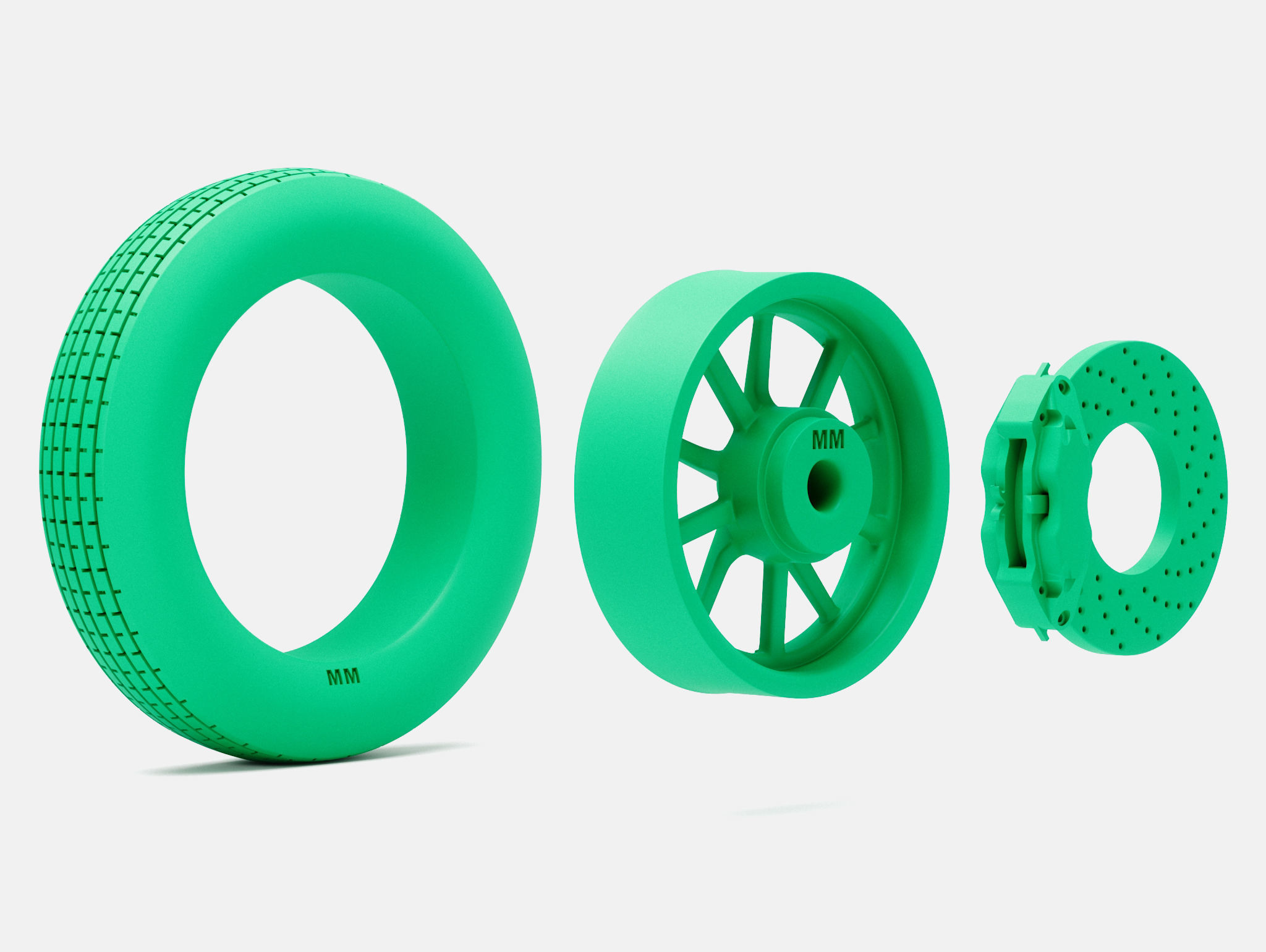 15x4 ET Gasser Wheel Mickey Thompson ET Front Tire 3D print model_6