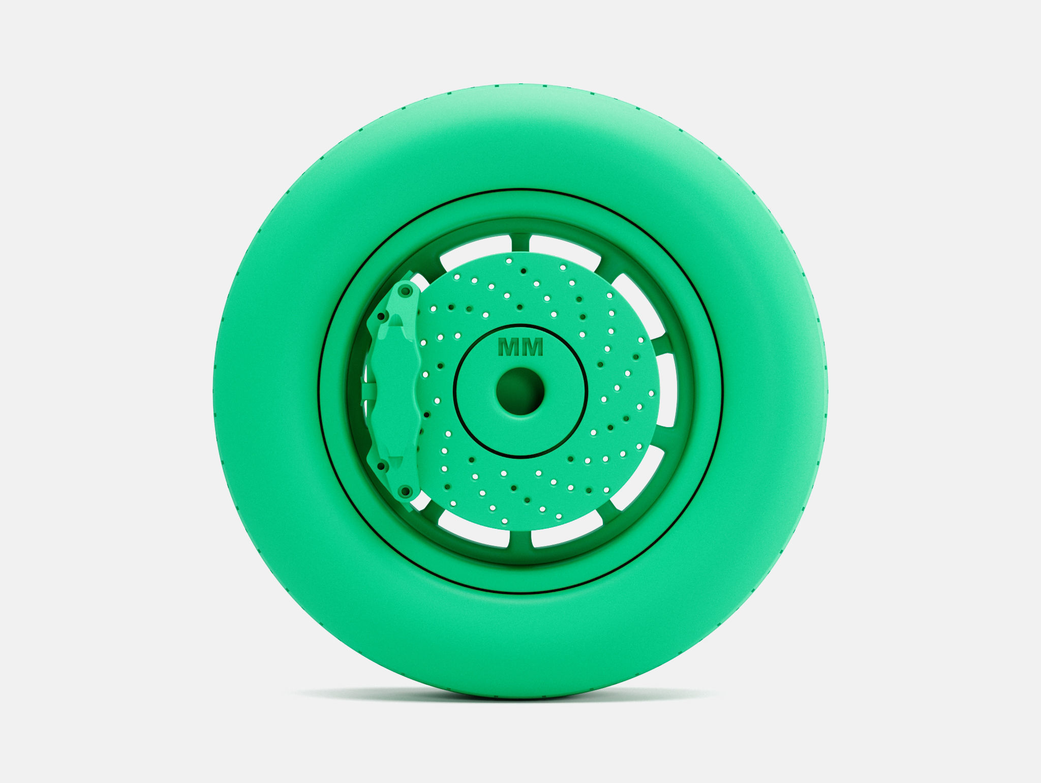 15x4 ET Gasser Wheel Mickey Thompson ET Front Tire 3D print model_4