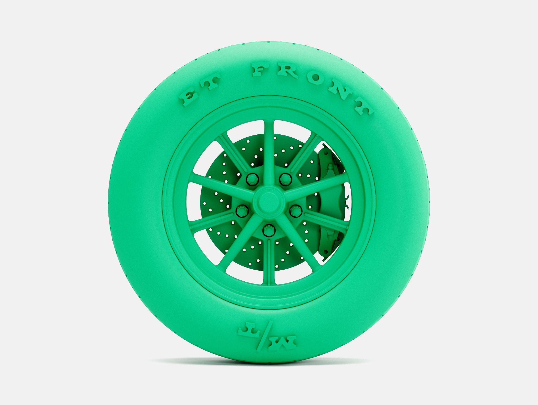 15x4 ET Gasser Wheel Mickey Thompson ET Front Tire 3D print model_3