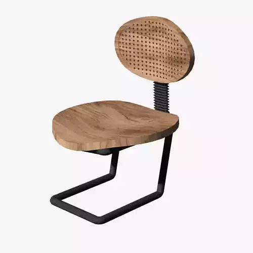 Fancy 3d Wooden chair as Furniture and interior modeling
