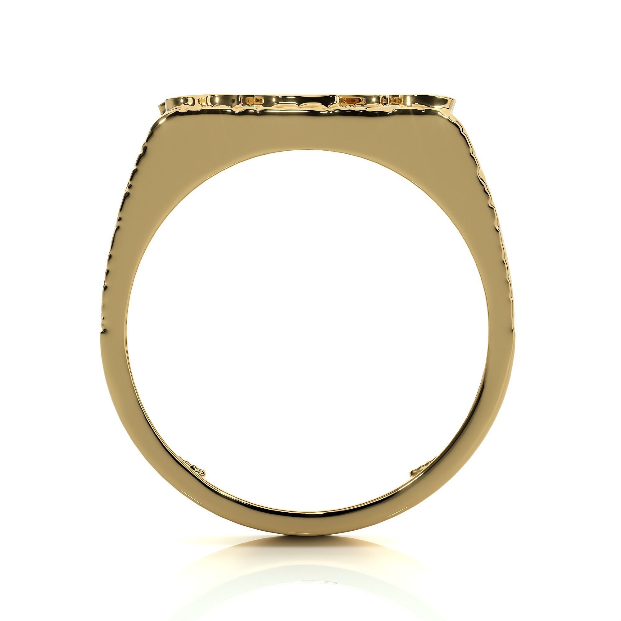 Mens Nugget Gold Ring 3D print model_12