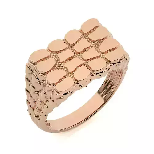 Mens Nugget Gold Ring 3D print model