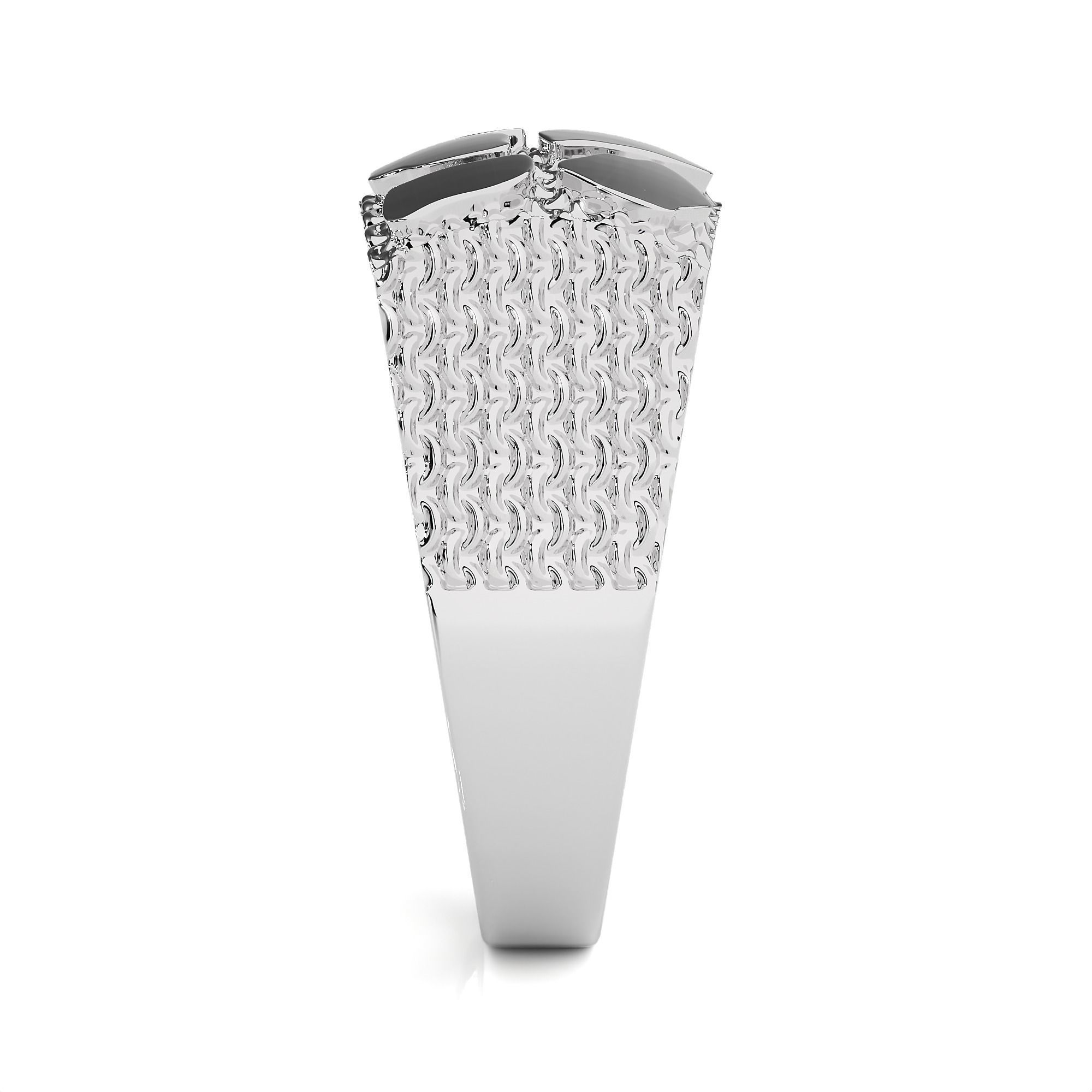 Mens Nugget Gold Ring 3D print model_8