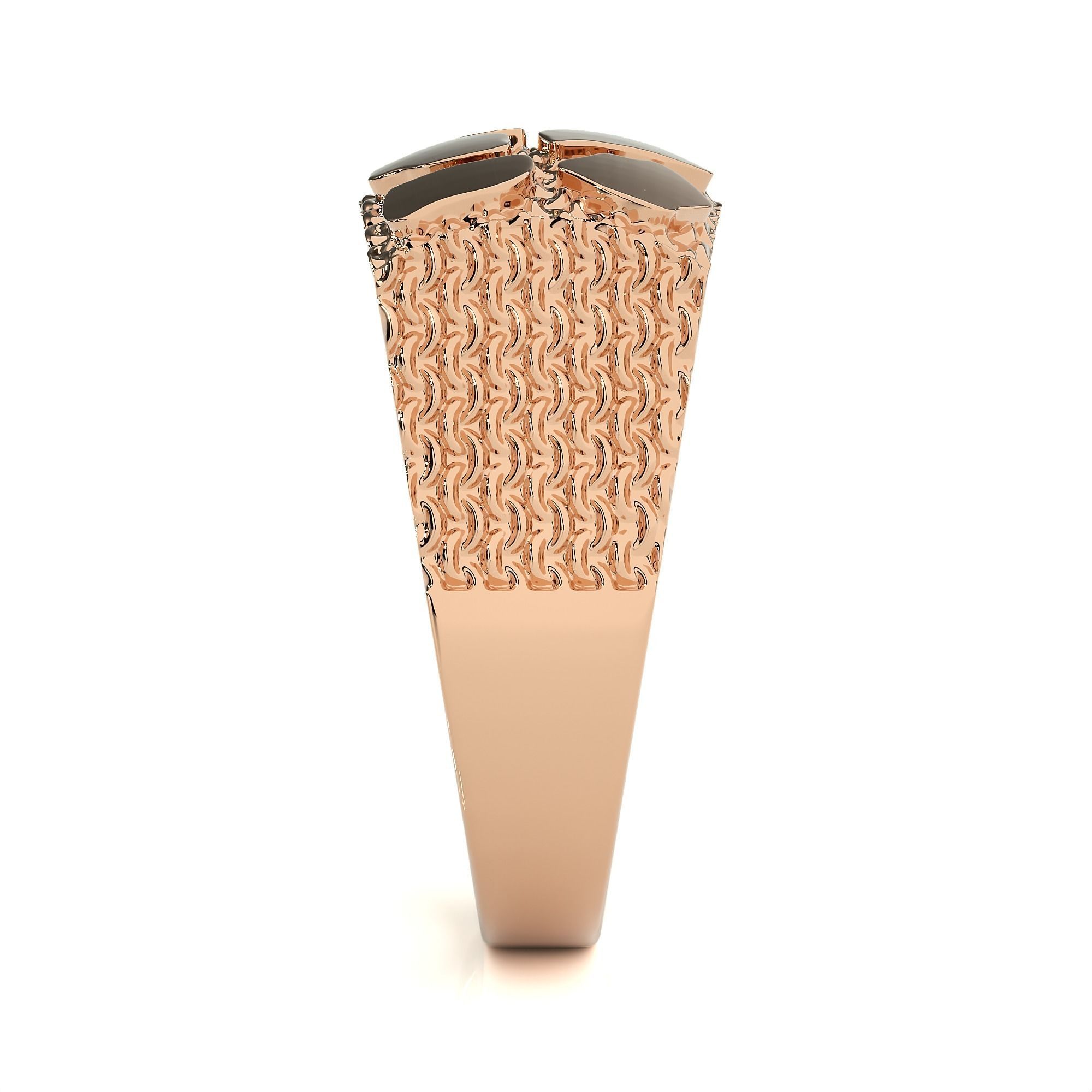 Mens Nugget Gold Ring 3D print model_7