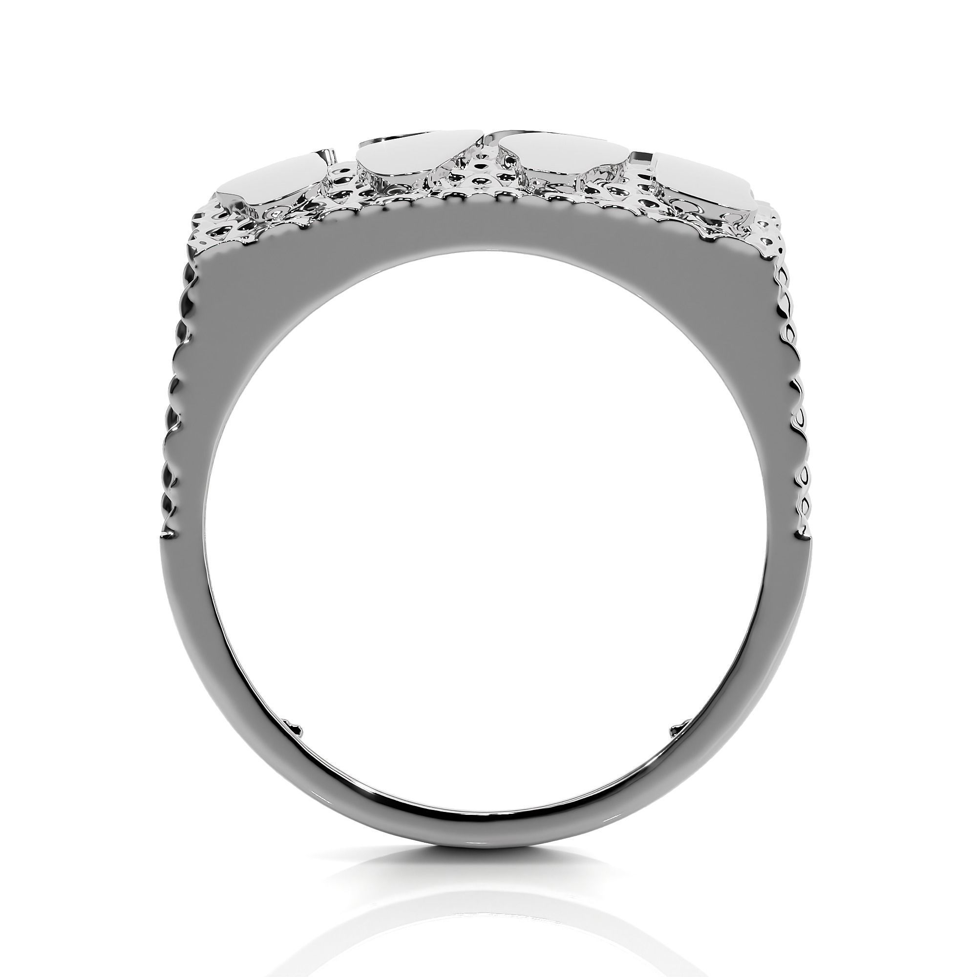 Mens Nugget Gold Ring 3D print model_11