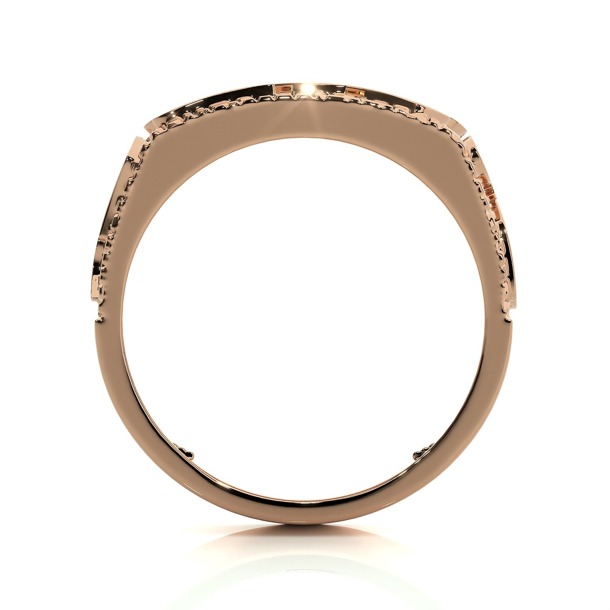Mens Nugget Gold Ring 3D print model_10