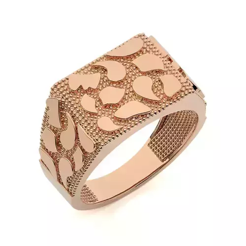 Mens Nugget Gold Ring