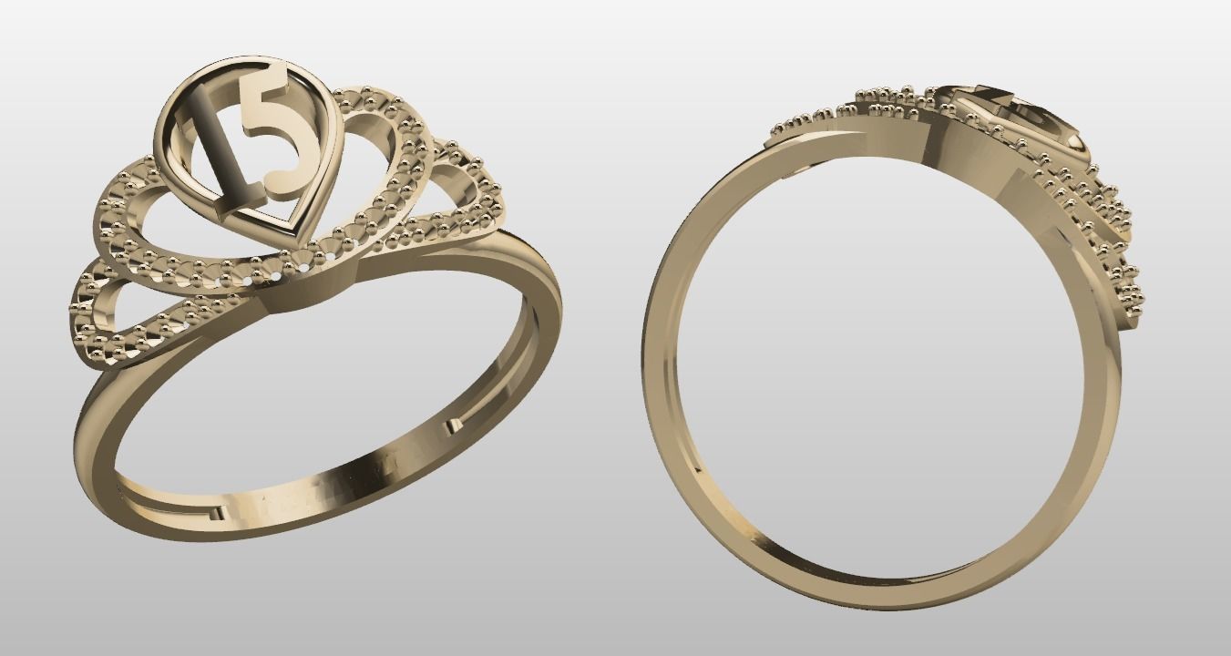 15 year old ring 3D model_3